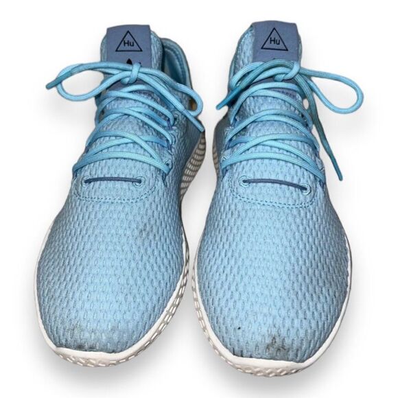 Adidas Tennis Hu X Pharrell Williams Ice Blue CP9802 Youth 7 Women's 8 - Picture 3 of 11